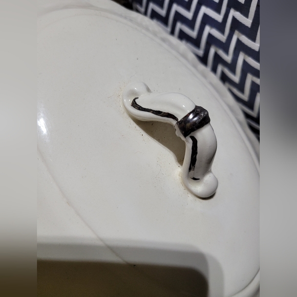 Vintage Soup Taureen Bowl Serving With Lid Signed Martin 1966 - Picture 7 of 8